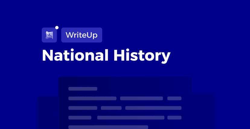 NationalHistory Challenge Writeup